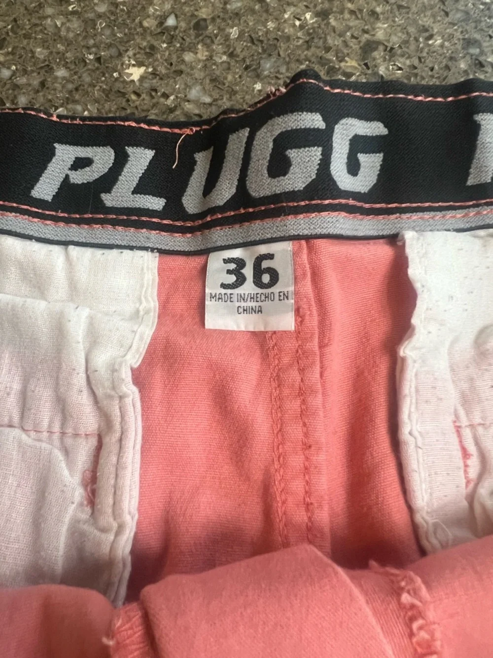 Plugg Flex Men's Coral Flat-Front Cotton Shorts Size 36 Summer Golf Spring Date - Picture 3 of 7